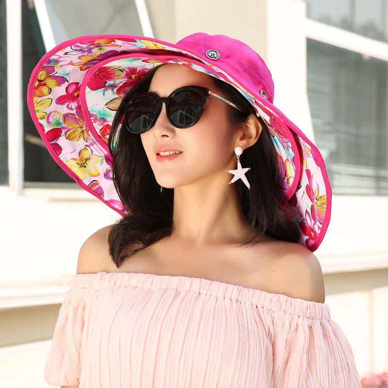 Floral Wide Brim Summer Hat