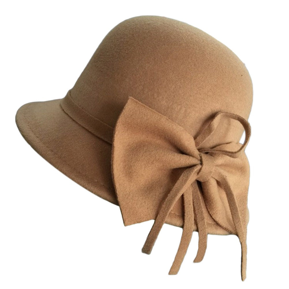 Bowknot Retro Casual Cloche Hat