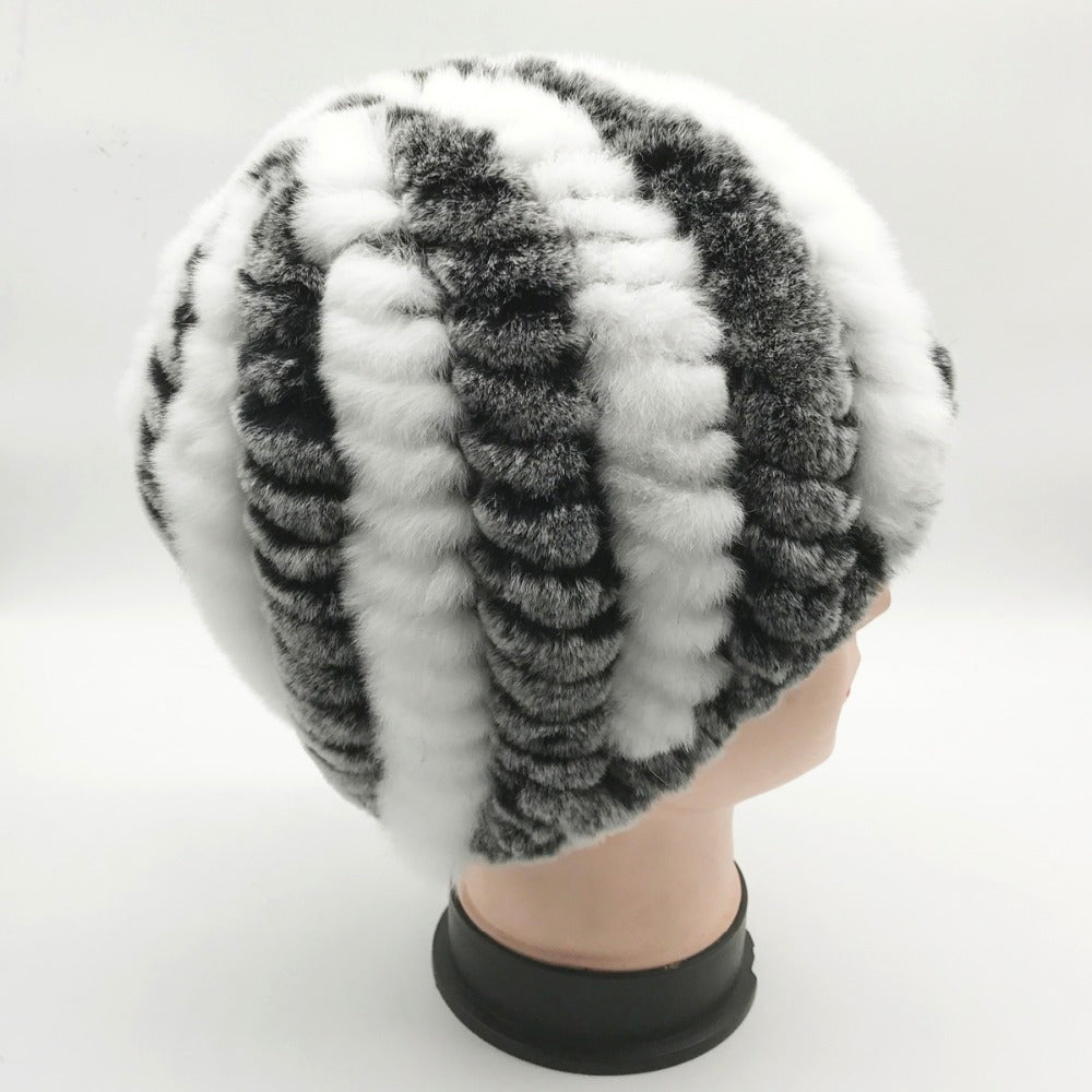 Rabbit Fur Warm Beanie