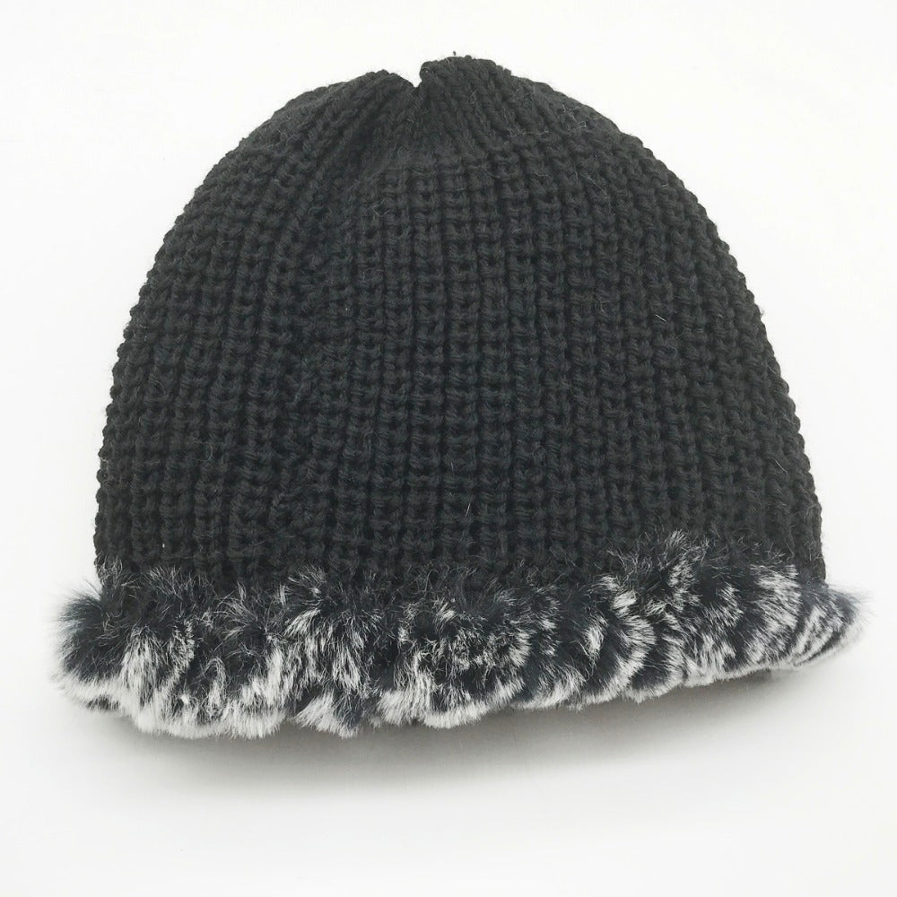 Rabbit Fur Warm Beanie