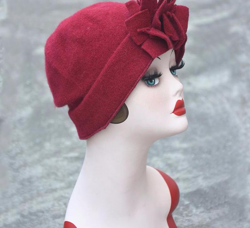 Vintage Flower Cloche Hat