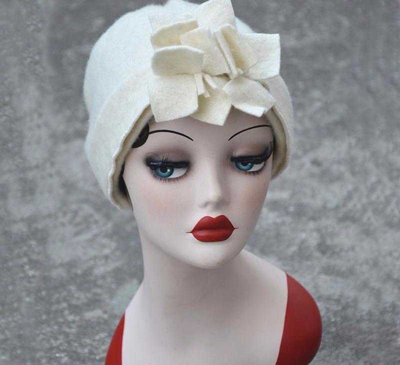 Vintage Flower Cloche Hat