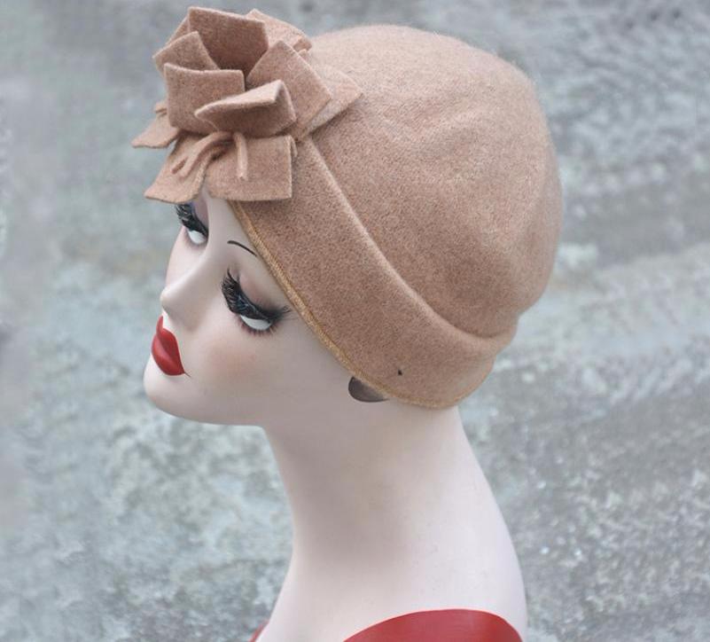 Vintage Flower Cloche Hat