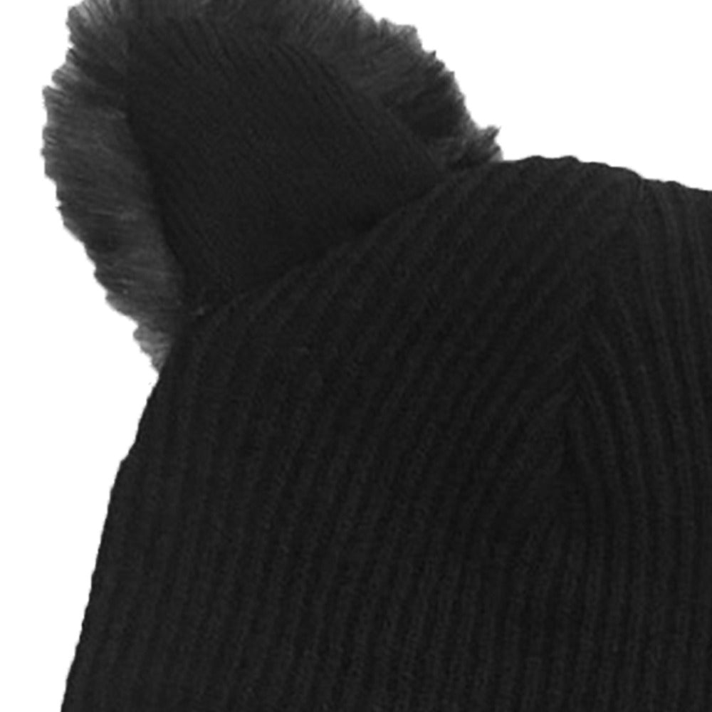 Cat Fur Ear Knitted Beanie