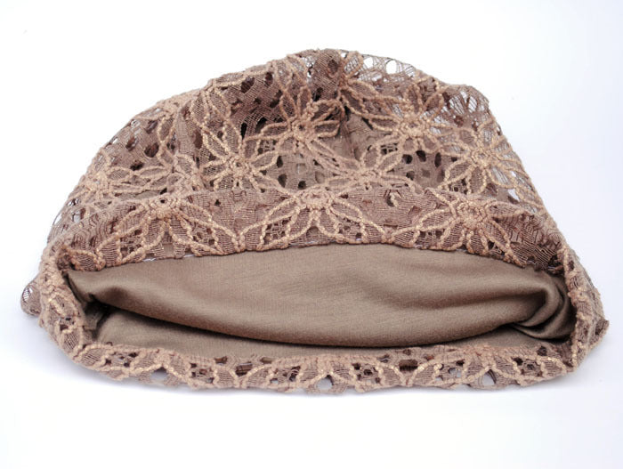 Floral Lace Sequined Beanie