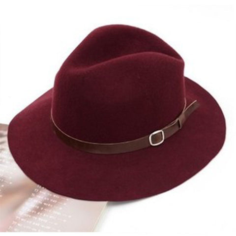 Thin Buckle Vintage Hat