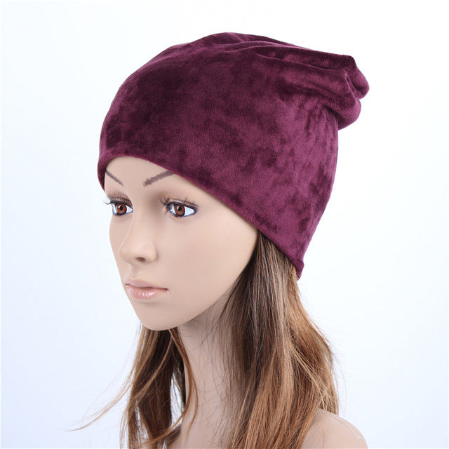 Casual Velvet Women's Beanies