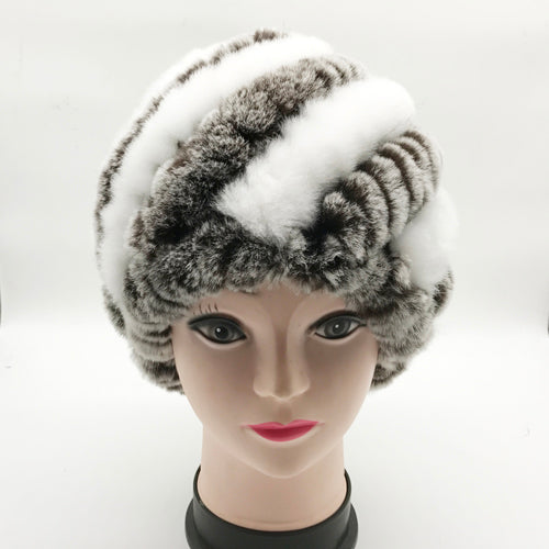 Rabbit Fur Warm Beanie