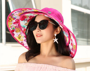 Floral Wide Brim Summer Hat